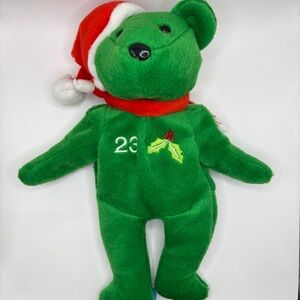 Bamm Beano's Baseball #23 David Justice Christmas Bear Dec. 1998
